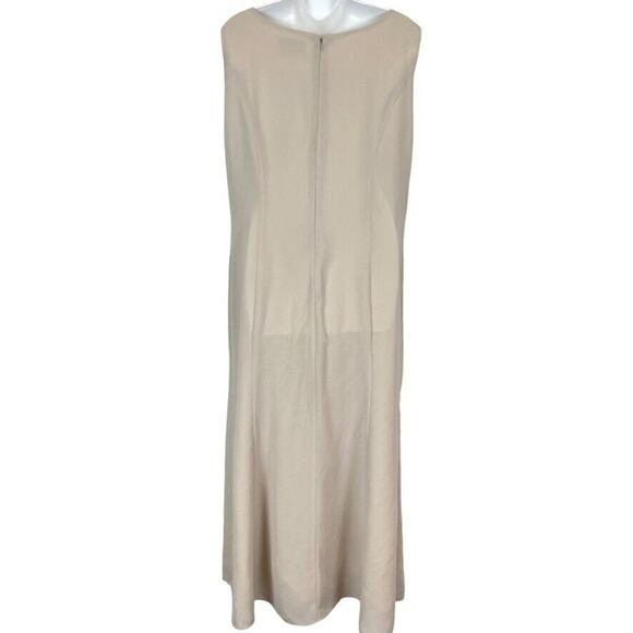 David's Bridal Womens Mother of the Bride Beaded Neutral Taupe Dress sz 16 WP - Picture 14 of 16